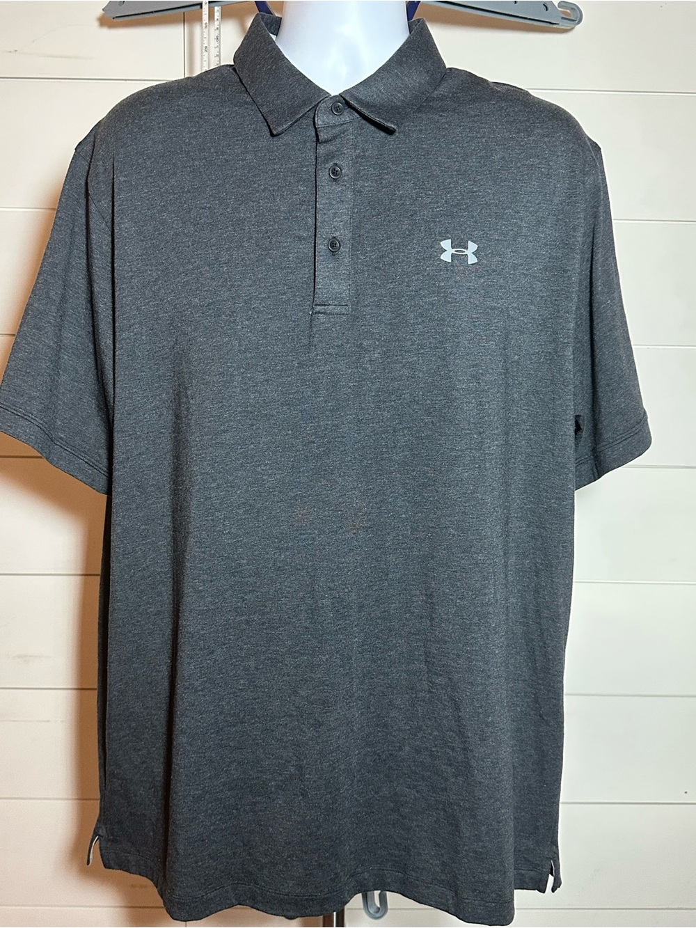 #203- Under Armour Gray Heather Performance Polo